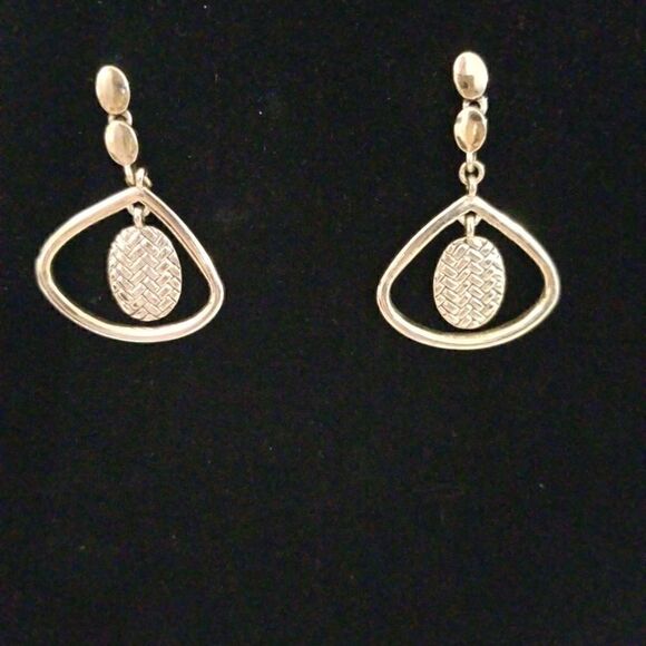 Vintage gold pineapple dangle earrings - Picture 1 of 2